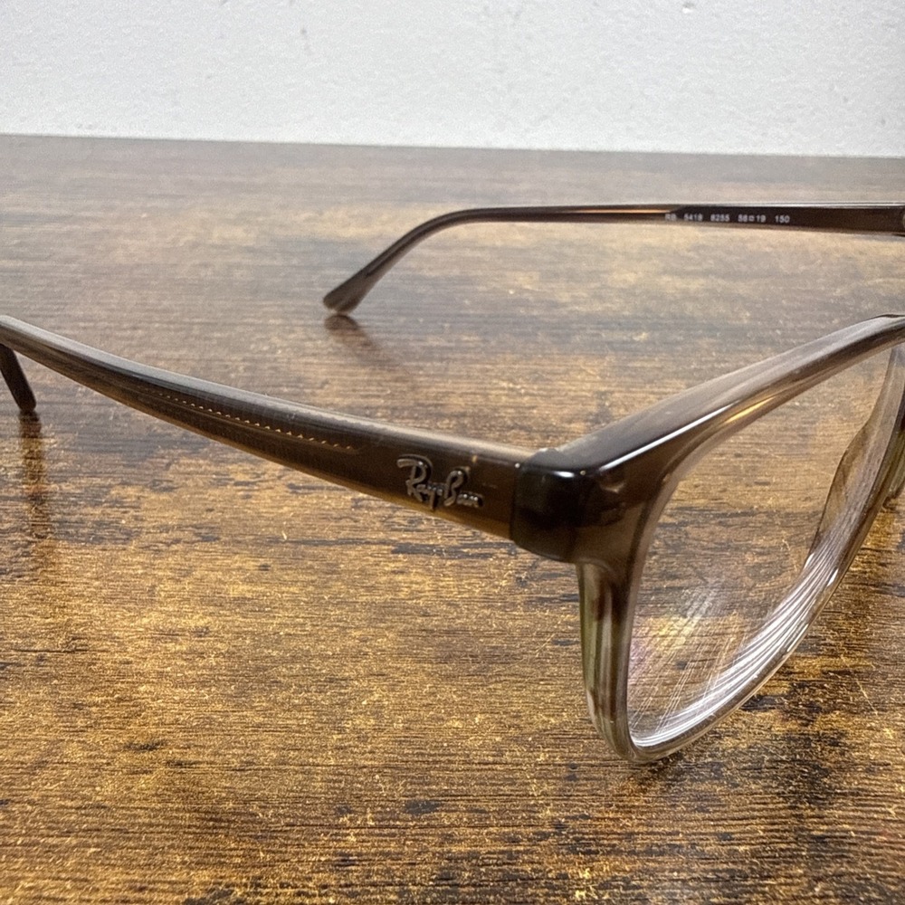 Ray‑Ban RB5418 8255 Clear Brown Horn Eyeglass Frames 54‑19‑150 Authentic EUC